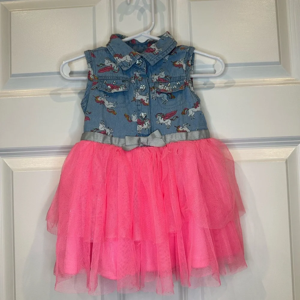Little Lass Unicorn Tulle‎ Dress Size 12 months